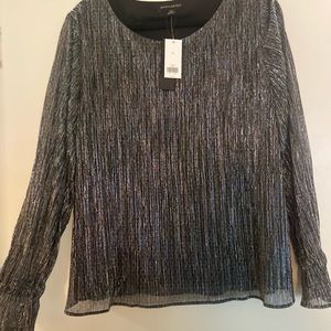 Banana Republic Silver and Black Top (Never Worn)